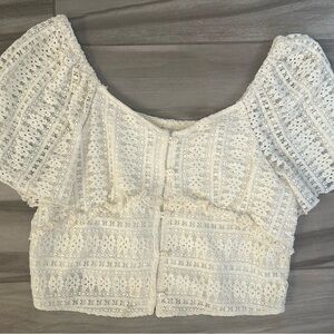 Zara kids Lace pointelle Top